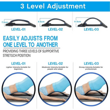 将图片加载到图库查看器，Black Purple Back Stretching Device Muscle Back Massage Relax Stretcher Posture Therapy Back Stretch Spine Pain Relief Stretcher Support Lower And Upper Muscle Pain Relief
