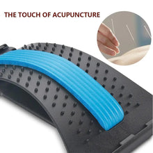 将图片加载到图库查看器，Black Purple Back Stretching Device Muscle Back Massage Relax Stretcher Posture Therapy Back Stretch Spine Pain Relief Stretcher Support Lower And Upper Muscle Pain Relief
