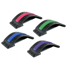 将图片加载到图库查看器，Black Purple Back Stretching Device Muscle Back Massage Relax Stretcher Posture Therapy Back Stretch Spine Pain Relief Stretcher Support Lower And Upper Muscle Pain Relief
