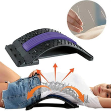 将图片加载到图库查看器，Black Purple Back Stretching Device Muscle Back Massage Relax Stretcher Posture Therapy Back Stretch Spine Pain Relief Stretcher Support Lower And Upper Muscle Pain Relief
