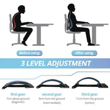 将图片加载到图库查看器，Black Purple Back Stretching Device Muscle Back Massage Relax Stretcher Posture Therapy Back Stretch Spine Pain Relief Stretcher Support Lower And Upper Muscle Pain Relief
