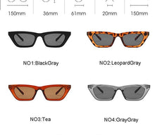 Load image into Gallery viewer, Black Rectangle Sunglasses For Women Retro Driving Glasses Vintage Fashion Style Cat Eye Sunglasses Women Small Cool Sun Glasses Luxury Eyewear
