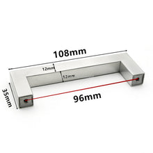 Load image into Gallery viewer, Black Silver Gold Cabinet Handle Square Furniture Hardware Stainless Steel Kitchen Door Knobs Cupboard Wardrobe Drawer Pulls  Square Bar Cabinet Pull Drawer Handle Stainless Steel Modern Hardware For Kitchen And Bathroom Cabinets
