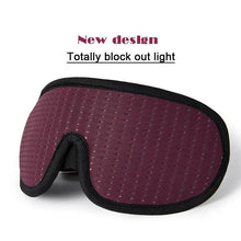 Load image into Gallery viewer, Black  Soft Padded Sleeping Mask For Eyes Lightweight Blindfold Night Mask Modern Adjustable Super Smooth Eye Patch For Sleep
