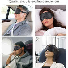 Load image into Gallery viewer, Black  Soft Padded Sleeping Mask For Eyes Lightweight Blindfold Night Mask Modern Adjustable Super Smooth Eye Patch For Sleep
