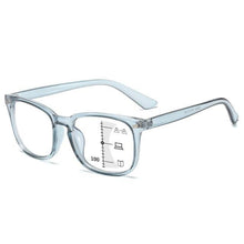 Load image into Gallery viewer, Black Square Multifocal Progressive Reading Glasses For  Men Fashion With Diopters Anti-glare Computer Reading Gaming TV Phones Transparent Glasses For Women Men
