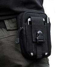 Load image into Gallery viewer, Black Tactical Pouch Belt Phone Holder Waist Bag Military Fanny Pack Classy Outdoor Travel Workout Sports Hands-Free Waist Bag For Running Outdoor Activities
