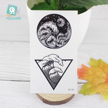 Load image into Gallery viewer, Black Temporary Waterproof Tattoo Sticker Mountains Tree Body Decoration Elegant Stylish Design
