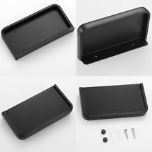 将图片加载到图库查看器，Black Toilet Paper Holder Multifunction Bathroom Storage Shelf Roll Paper Holder Toilet Paper Holder With Shelf Matte Black Toilet Paper Holder Toilet Paper Roll Holder Bathroom Adhesive Toilet Paper Holder
