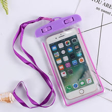 Load image into Gallery viewer, Black Universal Waterproof Phone Case Water Proof Bag Mobile Cover For iPhone 12 11 Pro Max 8 7 Waterproof Phone Bag Waterproof Phone Case With Lanyard for iPhone Case &amp; Strap
