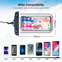 Load image into Gallery viewer, Black Waterproof Mobile Cover Pouch Mobile Case Phone Pouch for iPhone Outdoor Waterproof Phone Case Universal Bag For iPhone 13 12 11 Pro Max Waterproof Phone Pouch Case &amp; Strap
