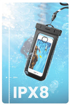 将图片加载到图库查看器，Black Waterproof Phone Case Bag For iPhone 14 13 12 Pro Max Swim Pouch For Universal Protective Phone Case Universal Waterproof Underwater Dustproof Touch Phone Case for iPhone
