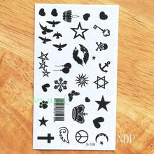 Load image into Gallery viewer, Black Waterproof Temporary Bird Tattoo Sticker Arm Leg Wrist Modern Small Tattoo For Womens And Kids
