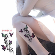 Load image into Gallery viewer, Black Waterproof Temporary Bird Tattoo Sticker Arm Leg Wrist Modern Small Tattoo For Womens And Kids
