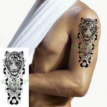 将图片加载到图库查看器，Black Waterproof Temporary Tattoo Sticker Different Design Colorful Fake Tattoo Arm Hand For Halloween Party Womens Mens
