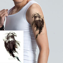 将图片加载到图库查看器，Black Waterproof Temporary Tattoo Sticker Different Design Colorful Fake Tattoo Arm Hand For Halloween Party Womens Mens
