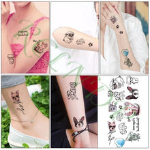 将图片加载到图库查看器，Black Waterproof Temporary Tattoo Sticker Different Design Colorful Fake Tattoo Arm Hand For Halloween Party Womens Mens
