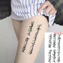 将图片加载到图库查看器，Black Waterproof Temporary Tattoo Sticker Different Design Colorful Fake Tattoo Arm Hand For Halloween Party Womens Mens
