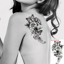将图片加载到图库查看器，Black Waterproof Temporary Tattoo Sticker Different Design Colorful Fake Tattoo Arm Hand For Halloween Party Womens Mens
