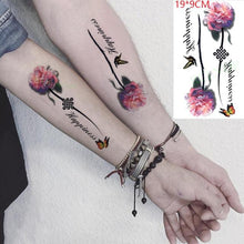 将图片加载到图库查看器，Black Waterproof Temporary Tattoo Sticker Different Design Colorful Fake Tattoo Arm Hand For Halloween Party Womens Mens

