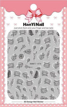 将图片加载到图库查看器，Black White 3D Nail Sticker Decals Cool English Letter Nail Art Decoration Manicure Design Christmas New Year Gift French Nail Art Stickers Decals 8Sheets Nail Art Supplies 3D Self-Adhesive Nail Art Decoration  Pattern Nail Accessories Classic Simple
