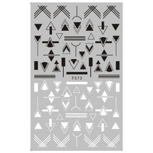 将图片加载到图库查看器，Black White 3D Nail Sticker Decals Cool English Letter Nail Art Decoration Manicure Design Christmas New Year Gift French Nail Art Stickers Decals 8Sheets Nail Art Supplies 3D Self-Adhesive Nail Art Decoration  Pattern Nail Accessories Classic Simple
