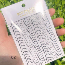 将图片加载到图库查看器，Black White 3D Nail Stickers Metal Gold Silver Geometric Tassel Strip Line Adhesive Transfer Decals Nail Art Design  Gold Silver Metal Nail Sticker  Metallic Curve Strip Line Nail Decal Self-Adhesive 3D Wave Design Nail Tips Decorations Manicure for Women
