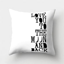 Load image into Gallery viewer, Black White Geometric Cushion Cover Pillowcase Sofa Cushions Decorative Pillow Covers Stripe Pattern Throw Pillow Case Daily Decorations Sofa Throw Pillow Case Cushion Covers Pillowcase Polyester Home Decor Pillow Cases 45x45CM
