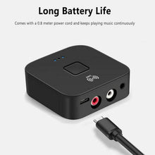 Load image into Gallery viewer, Black Wireless Bluetooth Receiver 5.0 aptX LL RCA NFC 3.5mm Jack Aux Audio Adapter
