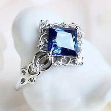 将图片加载到图库查看器，Blue Bead Decor Ring
