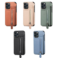 Load image into Gallery viewer, Blue Cards Wallet Leather Phone Case For Iphone 14 Plus 13 12 Mini 11 Pro Max X Xs Xr Men Luxury Business Purse Card Holder Cover  Phone Case With Card Sleeve Men Phone Case

