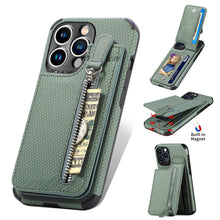 Load image into Gallery viewer, Blue Cards Wallet Leather Phone Case For Iphone 14 Plus 13 12 Mini 11 Pro Max X Xs Xr Men Luxury Business Purse Card Holder Cover  Phone Case With Card Sleeve Men Phone Case
