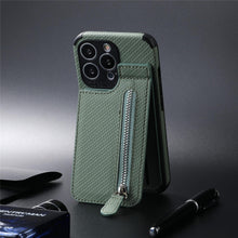 Load image into Gallery viewer, Blue Cards Wallet Leather Phone Case For Iphone 14 Plus 13 12 Mini 11 Pro Max X Xs Xr Men Luxury Business Purse Card Holder Cover  Phone Case With Card Sleeve Men Phone Case
