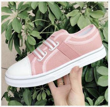 将图片加载到图库查看器，Blue Low-Cut Canvas Flat Shoes Women Casual Vulcanize Shoes New Women Summer Autumn Casual Slip On Canvas Comfortable Walking Flats Elegant Sneakers
