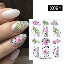 将图片加载到图库查看器，Blue Marble Water Decal Sticker Wave Line Flower Leaf Tree Summer Slider Decor For Manicuring Nail Art Watermarks Curve Graffiti Nail Design for Acrylic Nail Supplies Designer Nail Decorations for Women Girls Kids
