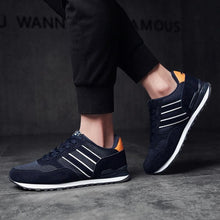 Load image into Gallery viewer, Blue Mens Casual Shoes Comfortable Sneakers Artificial Leather Male Spring Flats Trainers Outdoor Mens Casual Sports High Quality Sneaker Sport Walking Fashion Sneakers
