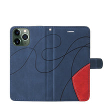 Load image into Gallery viewer, Blue PU Leather Wallet Flip Phone Case Cover For iPhone 13 Pro Max Case Leather Flip Cover iPhone 13 Pro Phone Case For  iPhone 12 Mini 14 11 8 7 6 6s Plus 5 5s Case
