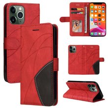 Load image into Gallery viewer, Blue PU Leather Wallet Flip Phone Case Cover For iPhone 13 Pro Max Case Leather Flip Cover iPhone 13 Pro Phone Case For  iPhone 12 Mini 14 11 8 7 6 6s Plus 5 5s Case
