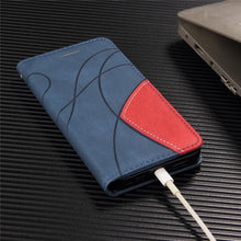 Load image into Gallery viewer, Blue PU Leather Wallet Flip Phone Case Cover For iPhone 13 Pro Max Case Leather Flip Cover iPhone 13 Pro Phone Case For  iPhone 12 Mini 14 11 8 7 6 6s Plus 5 5s Case
