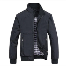 Load image into Gallery viewer, Blue Spring Autumn Casual Solid Fashion Slim Jacket Men Overcoat Jackets Men's Jacket Men's Lightweight Windbreaker Stretch Athletic Outdoor Golf Jacket
