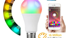 Load image into Gallery viewer, Bluetooth E27 LED Bulb RGB Smart Light Bulbs 15W B22 RGBW RGBWW Lampada Colorful Dimmable Phone APP Control LED Lamp For Home WiFi &amp; Bluetooth 5.0, Compatible w/ Alexa &amp; Google Without Hub, Dimmable, Music Sync, Schedules, Color Changing Light Bulb RGBW
