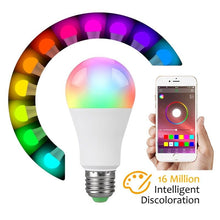Load image into Gallery viewer, Bluetooth E27 LED Bulb RGB Smart Light Bulbs 15W B22 RGBW RGBWW Lampada Colorful Dimmable Phone APP Control LED Lamp For Home WiFi &amp; Bluetooth 5.0, Compatible w/ Alexa &amp; Google Without Hub, Dimmable, Music Sync, Schedules, Color Changing Light Bulb RGBW
