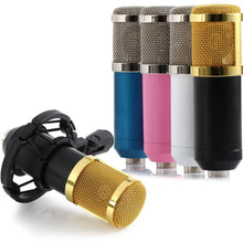 Load image into Gallery viewer, BM-800 Condenser Sound Recording Microphone with Shock Mount for Radio Braodcasting
