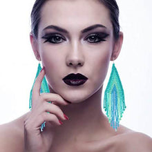 将图片加载到图库查看器，Boho Long Beaded Drop Earrings
