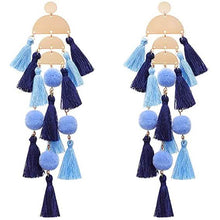 Load image into Gallery viewer, Boho Long Tassel Fringe Earrings
