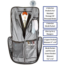 Load image into Gallery viewer, Bolford Travel Garment Bag For Business Trips And Travel With Padded Computer Pocket
