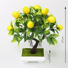 Load image into Gallery viewer, Bonsai Artificial Bonsai Fake Tree Yellow Foam Fruit Potted For Home Decoration Accessories Wedding Decor
