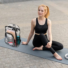 Load image into Gallery viewer, Book Bag Waterproof PVC Clear Backpack 5.3Gal with Reinforced Strap

