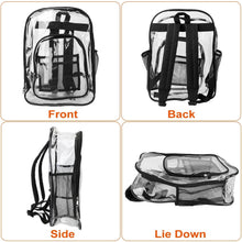 Load image into Gallery viewer, Book Bag Waterproof PVC Clear Backpack 5.3Gal with Reinforced Strap
