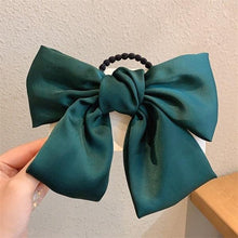 将图片加载到图库查看器，Bow-Knot Elastic Hair Bands Accessories Fashion Hair Band Long Ribbon Bow Ponytail Hair Tie Scrunchies Ponytail Holder Accessories for Women And Girls
